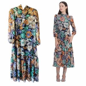 NWOT | CAMILA CASUAL Floral Multicolor Midi Dress Size 2
